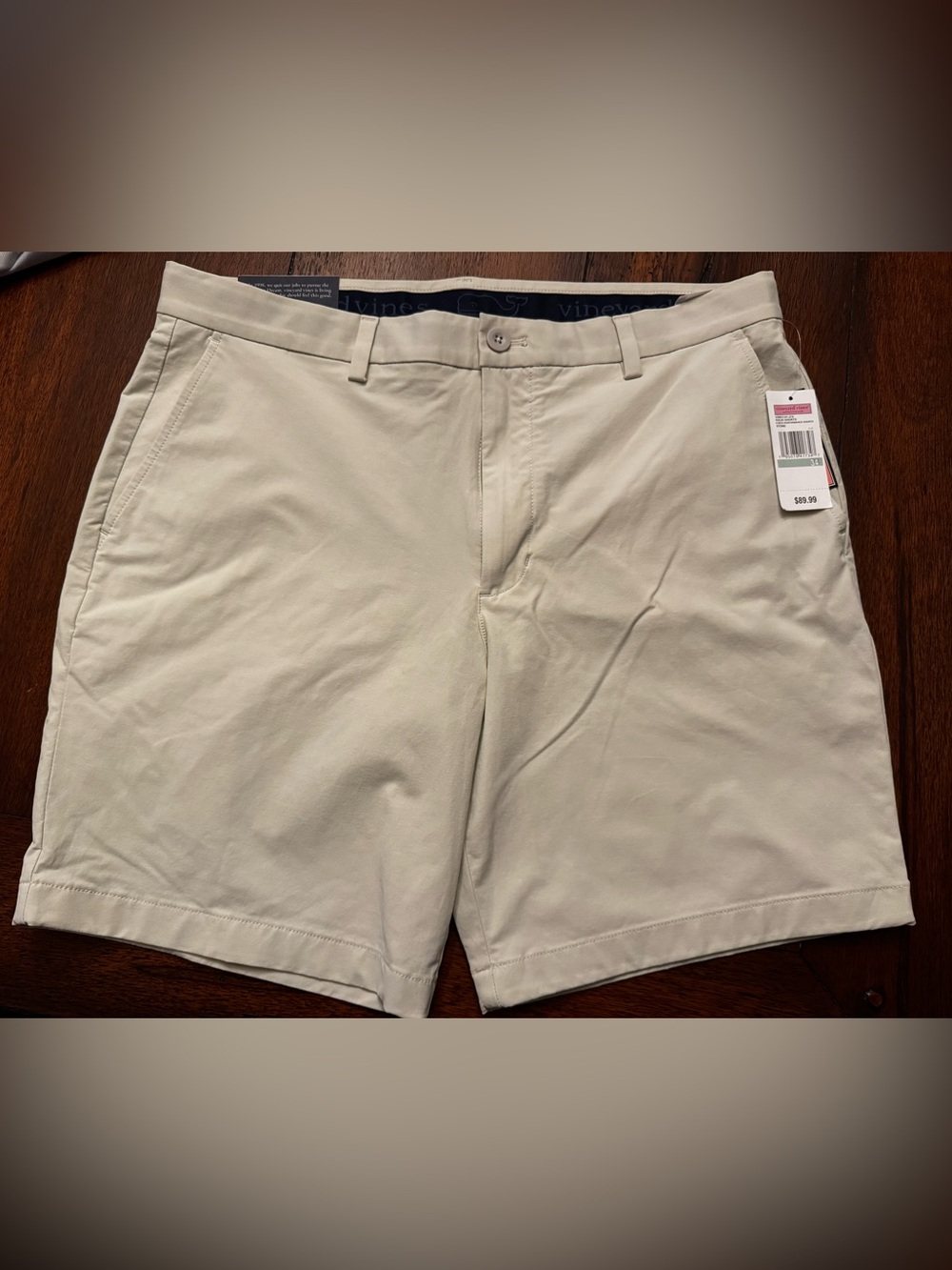 NWT Vineyard Vines Men’s Khaki Flat Front Performance Shorts 34